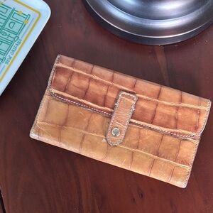 Dooney & Bourke Crocodile Embossed Brown Wallet
